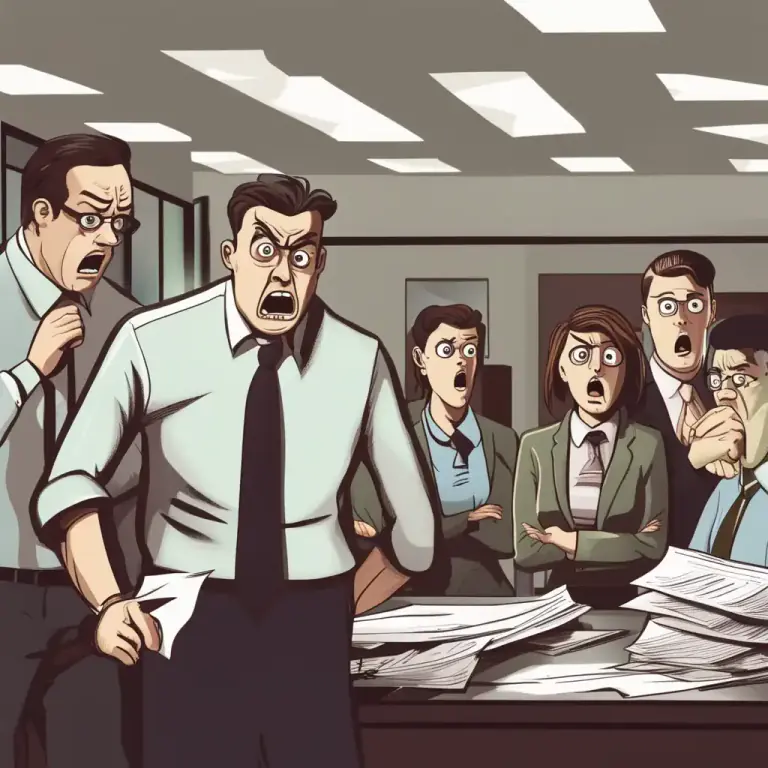 Visual representation of "panic stations" - A situation of anxiety or fear due to some emergency