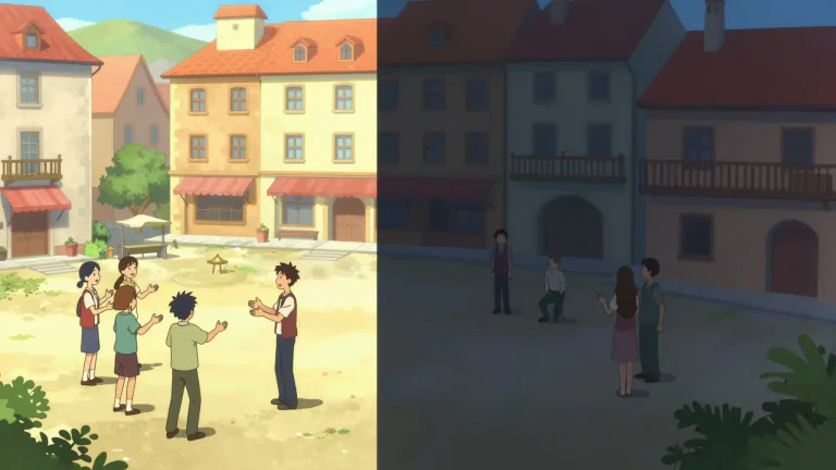 Visual representation of "dichotomy" - A division into two, especially when these are sharply different or opposed