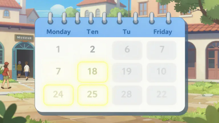 Visual representation of "weekday" - Any day of the week except Saturday and Sunday