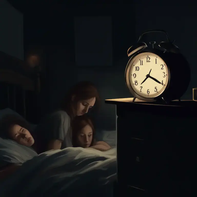 Visual representation of "at an ungodly hour" - Very early in the morning or very late at night