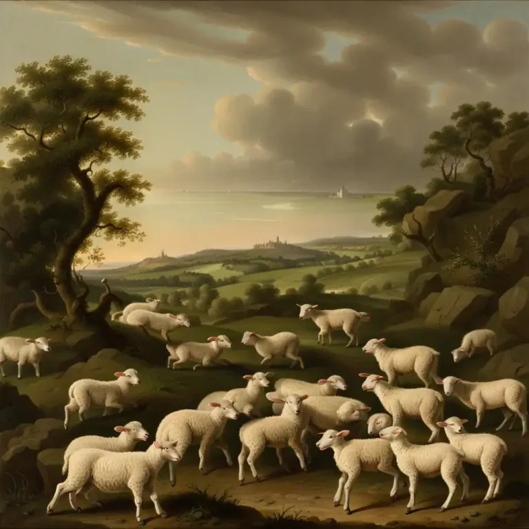 Visual representation of "baa" - The noise made by a sheep or lamb