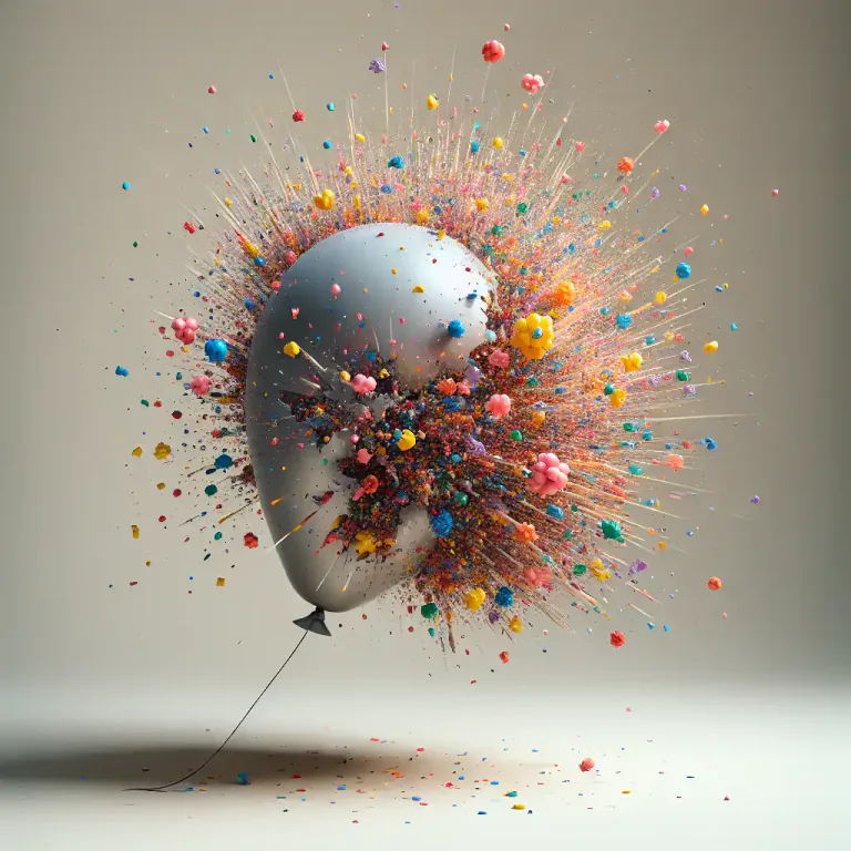 Visual representation of "burst in on" - To suddenly and unexpectedly enter a room or place where others are, often causing surprise or discomfort.