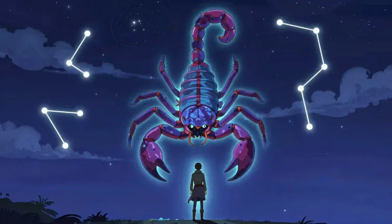 Visual representation of "scorpio" - A zodiac sign that is associated with people born between October 23 and November 21.