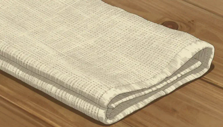 Visual representation of "cloth" - Material that is made by weaving together threads of cotton, wool, silk, etc.
