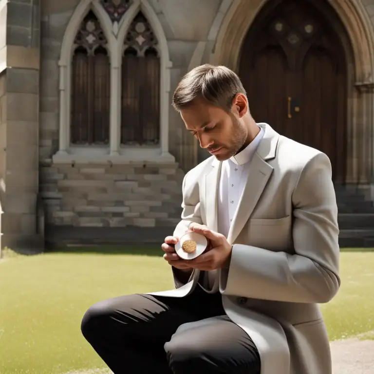 Visual representation of "receive" - In religious context, to take communion or sacraments