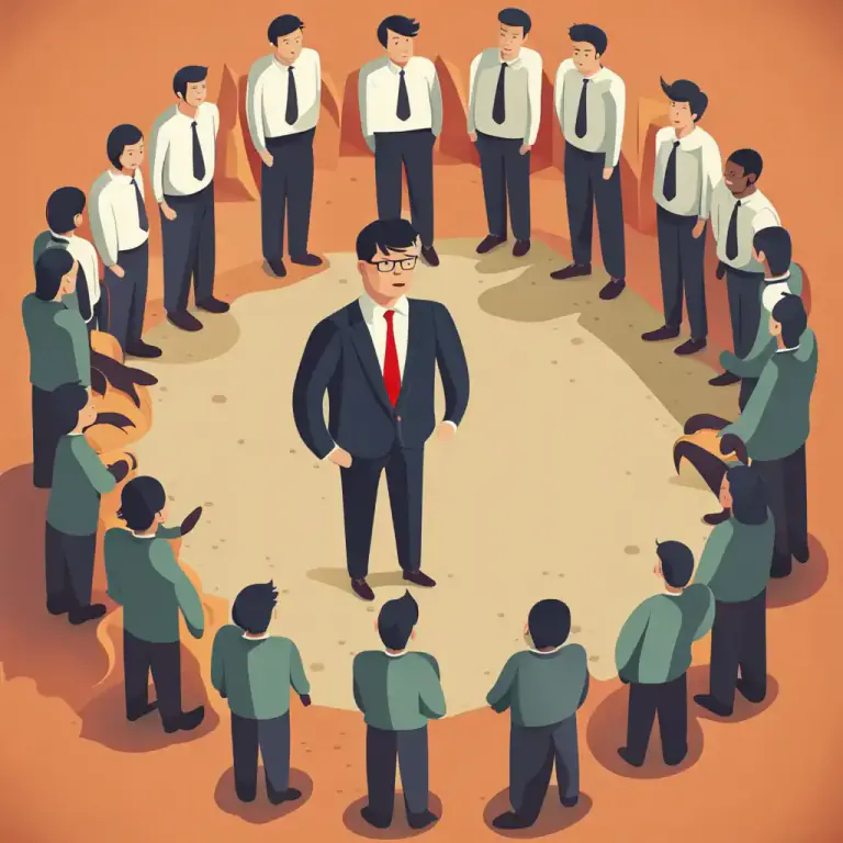 Visual representation of "divide and rule" - To cause disagreement or discord among people so that they don't unite against something or someone