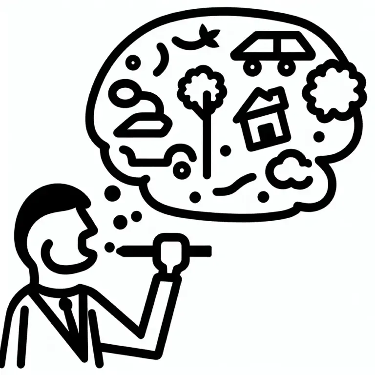 Visual representation of "verbalize" - To use words to represent or describe something.