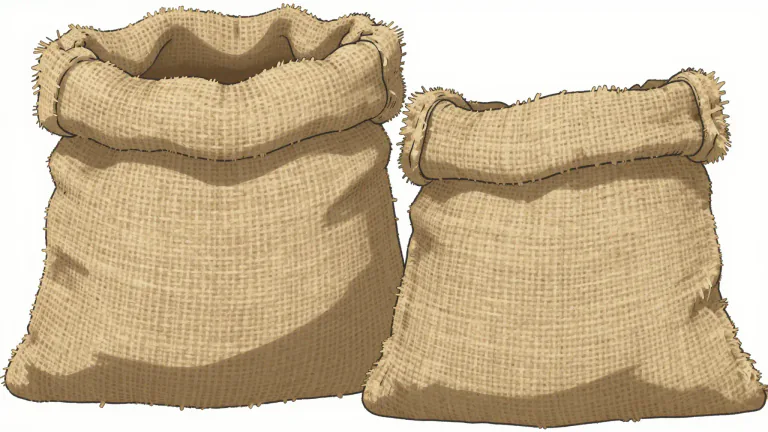 Visual representation of "hessian" - A strong, rough fabric made from hemp or jute, often used for bags.