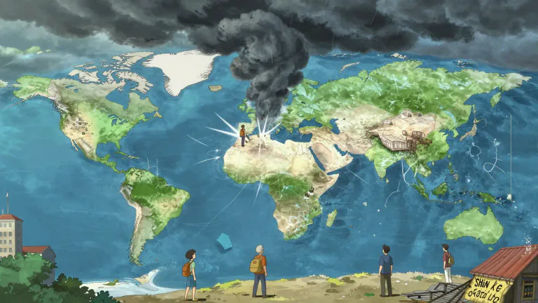 Visual representation of "unprecedented" - Something that has never happened or existed before.