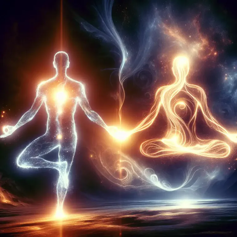 Visual representation of "interpenetrate" - In philosophy, it means the mutual inclusion within the nature or substance of different entities.