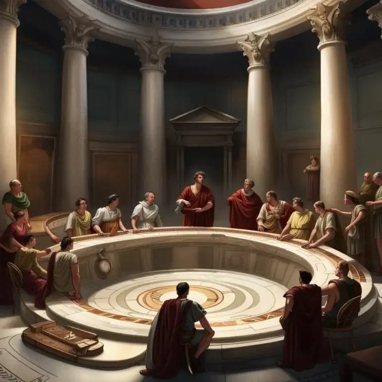 Visual representation of "senate" - The supreme council of the ancient Roman republic and empire.