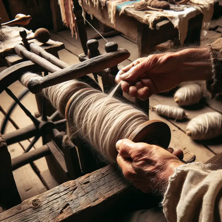 Visual representation of "slub" - To produce or create slubs in fabric or yarn