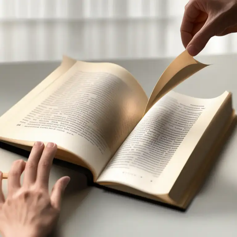 Visual representation of "turn back" - To change a page in a book, or to fold part of it so that it touches the next page