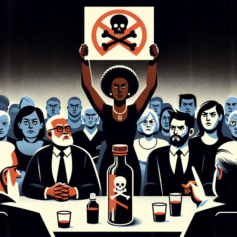 Visual representation of "proscribe" - To denounce or condemn something as dangerous or harmful.