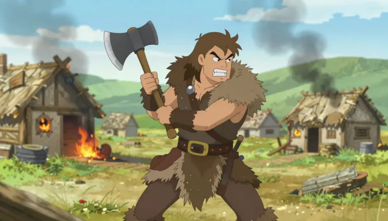 Visual representation of "barbarian" - A person who is seen as violent or uneducated, often a person from an uncivilized culture.