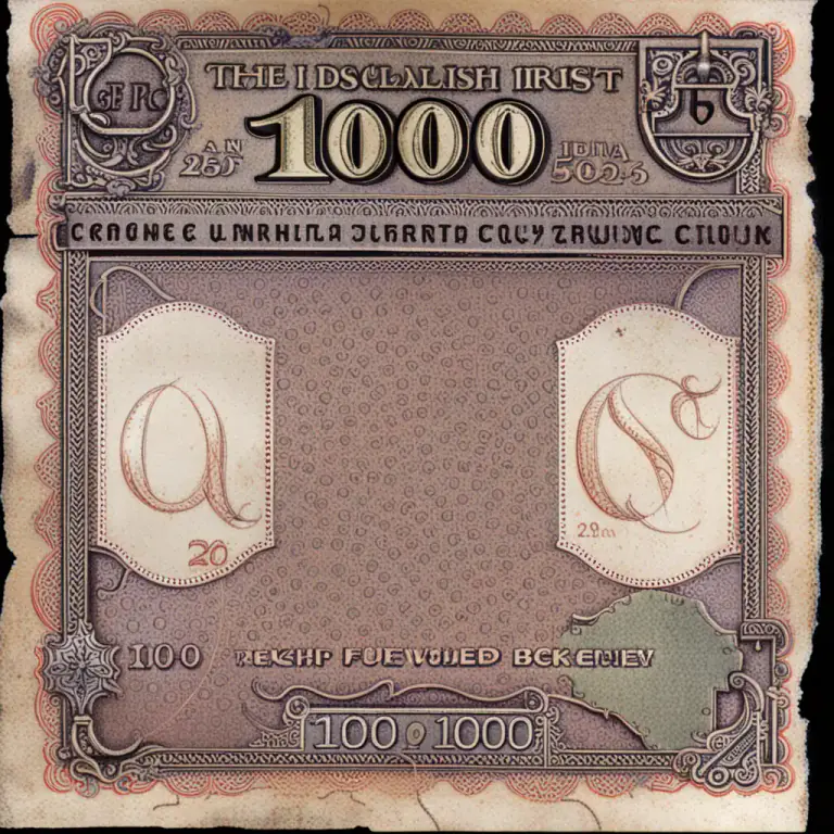 Visual representation of "punt" - In Irish and British currency, the name of the pound before the euro was introduced.
