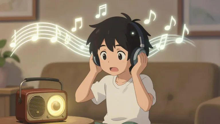 Visual representation of "jingle" - A short tune or song often used in commercials or advertisements.