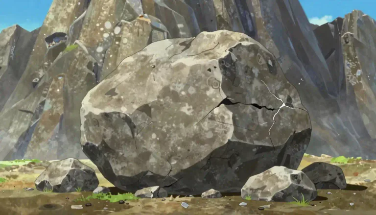 Visual representation of "boulder" - A large piece of rock that has broken off a larger rock or mountain