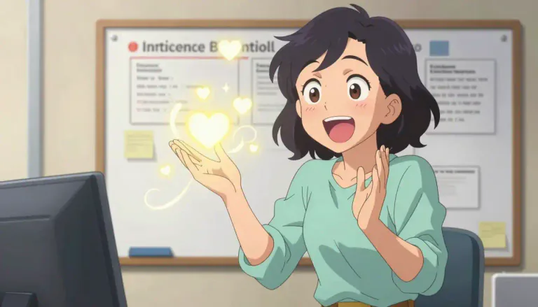 Visual representation of "gushingly" - In a way that is very enthusiastic and emotional.