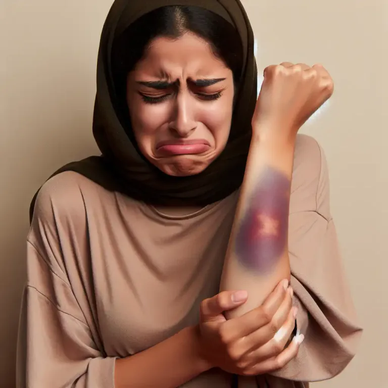 Visual representation of "bruise" - To injure the tissue beneath the skin without breaking the skin