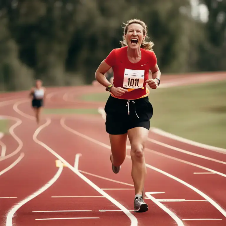 Visual representation of "mile" - a race that is a mile long.