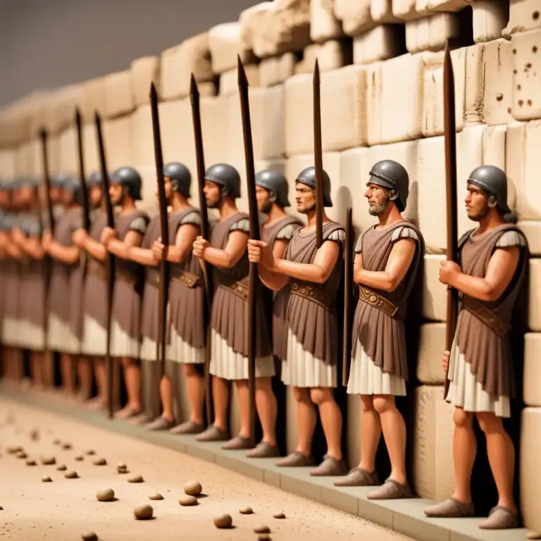 Visual representation of "decimate" - In ancient Rome, to kill one in every ten of a group of soldiers as a punishment for the whole group