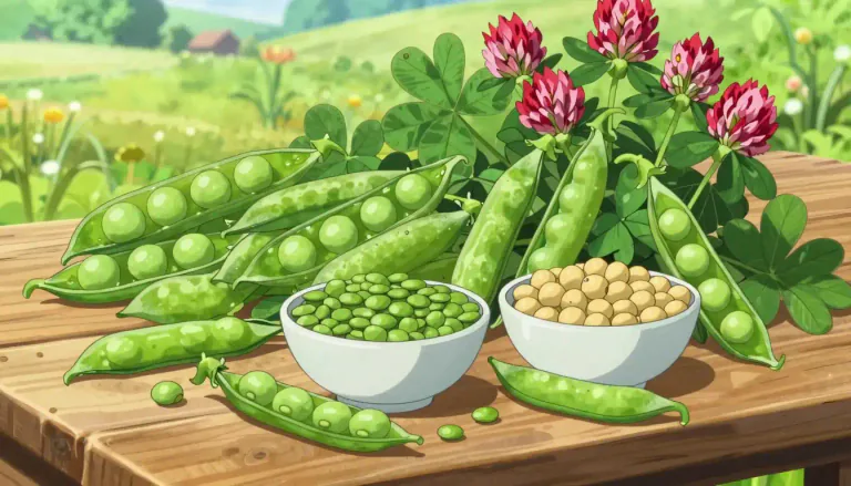 Visual representation of "leguminous" - Relating to or from the plants from the legume family (like peas, lentils, soybeans).