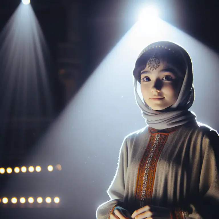 Visual representation of "ingenue" - An innocent or unsophisticated young woman, especially in a play or film.