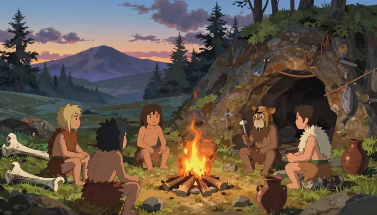 Visual representation of "prehistory" - The period of time before written records