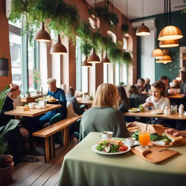 Visual representation of "cafe" - A small restaurant serving mainly light meals and sandwiches