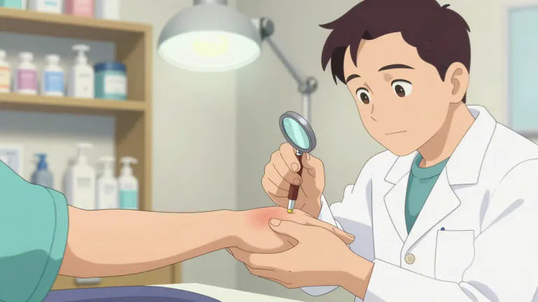Visual representation of "dermatologist" - A doctor who specializes in treating skin conditions