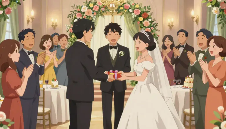 Visual representation of "reception" - A formal party that people attend to welcome someone or to celebrate something