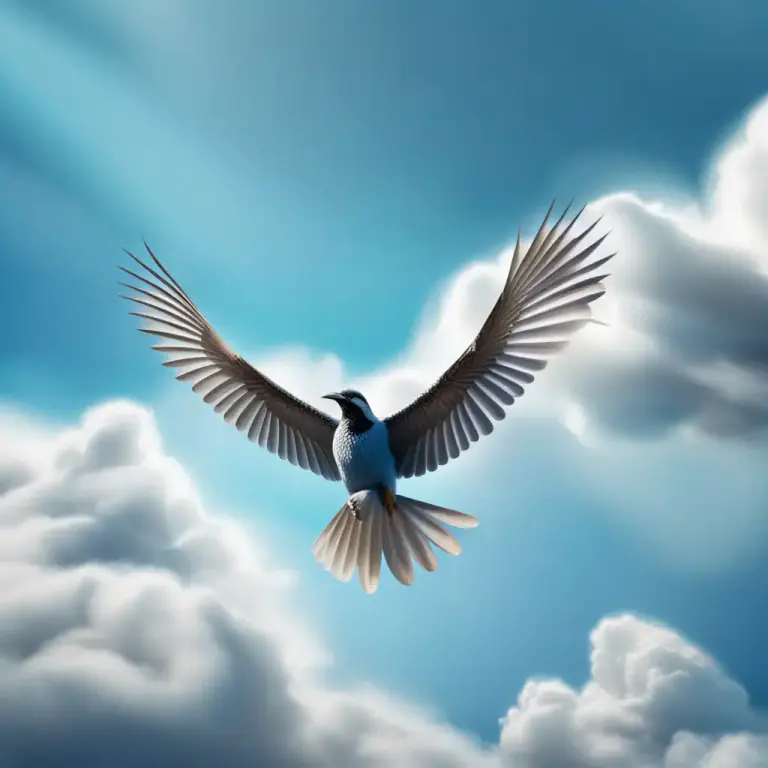 Visual representation of "sky" - The upper regions of air beyond the clouds.