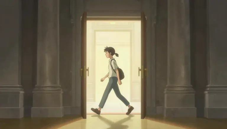 Visual representation of "entry" - The act of going into a place