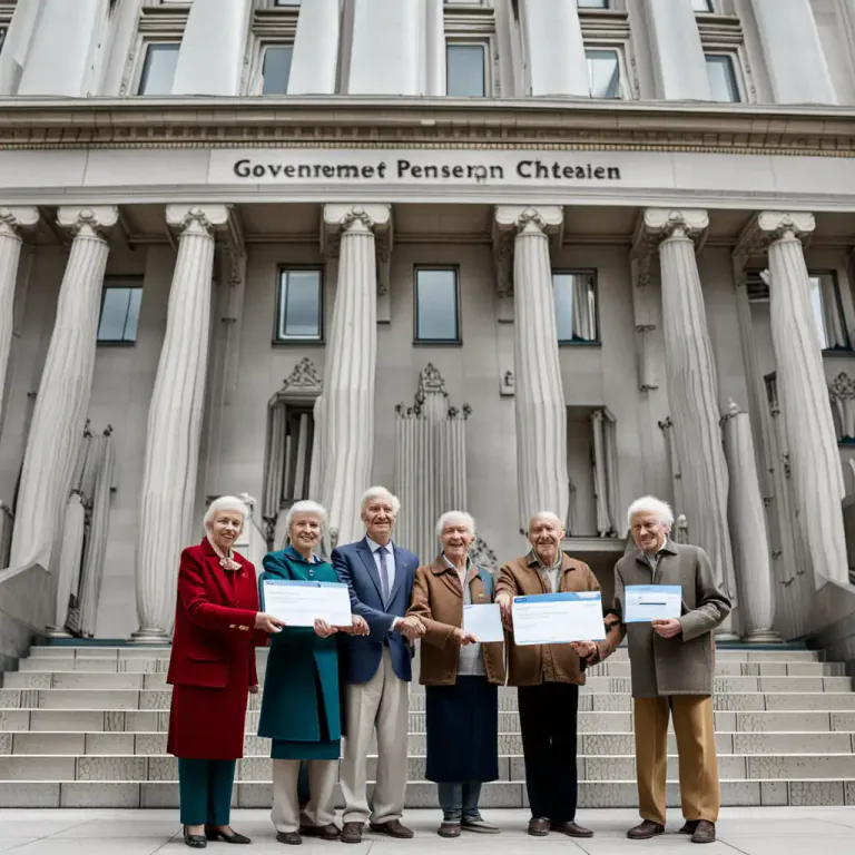 Visual representation of "pension" - A regular payment made by a government to people of or above the official retirement age and to some widows and disabled people.