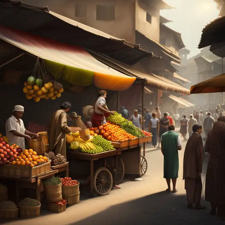 Visual representation of "stand" - A booth or kiosk where goods are sold