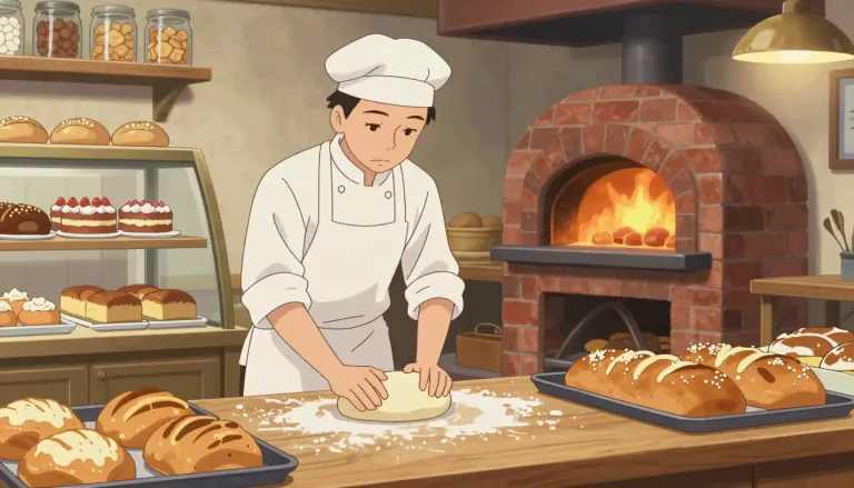 Visual representation of "baker" - A person who makes bread, cakes, and pastries, usually for sale in a bakery