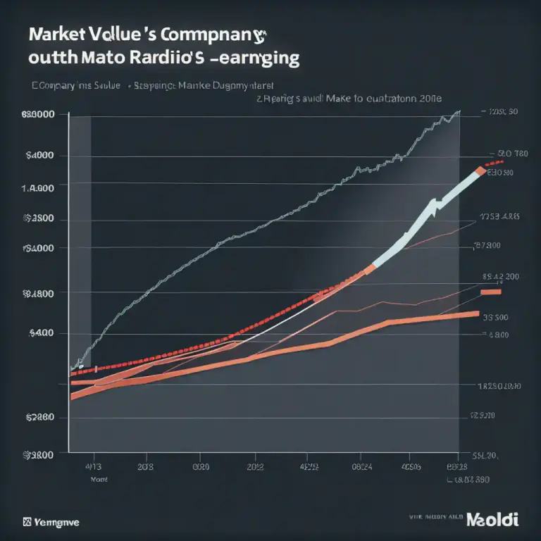 Visual representation of "multiple" - A financial term for the ratio of a company's market value to its earnings.