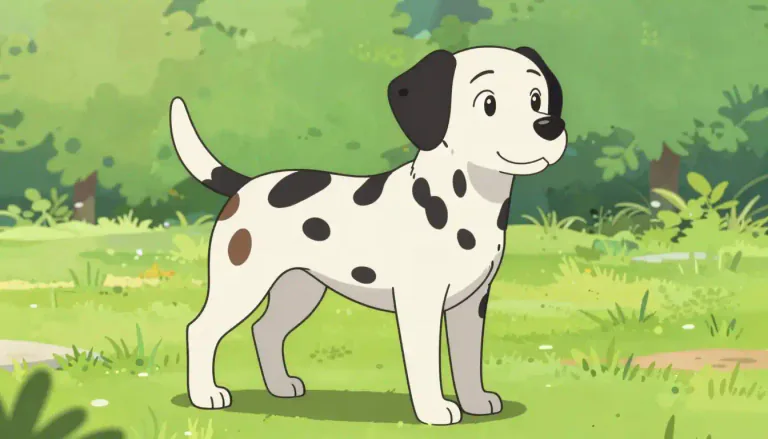Visual representation of "dalmatian" - A breed of dog known for its white coat with black or brown spots.