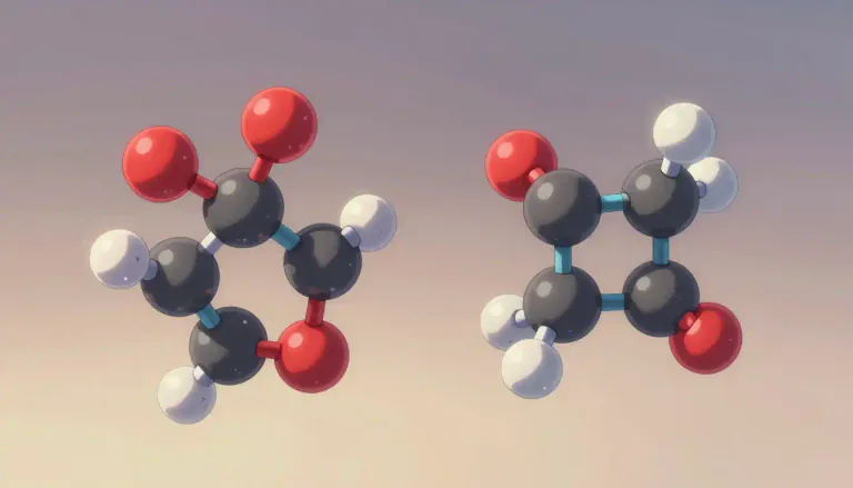 Visual representation of "enantiomer" - One of two molecules that are related as non-superimposable mirror images.