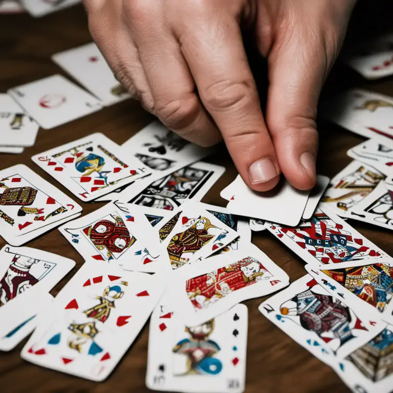 Visual representation of "deck" - A set of playing cards.