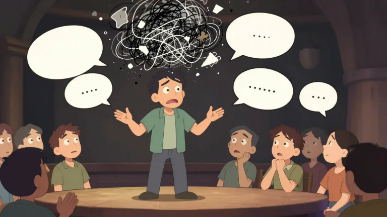 Visual representation of "incoherent" - Not clear or easy to understand