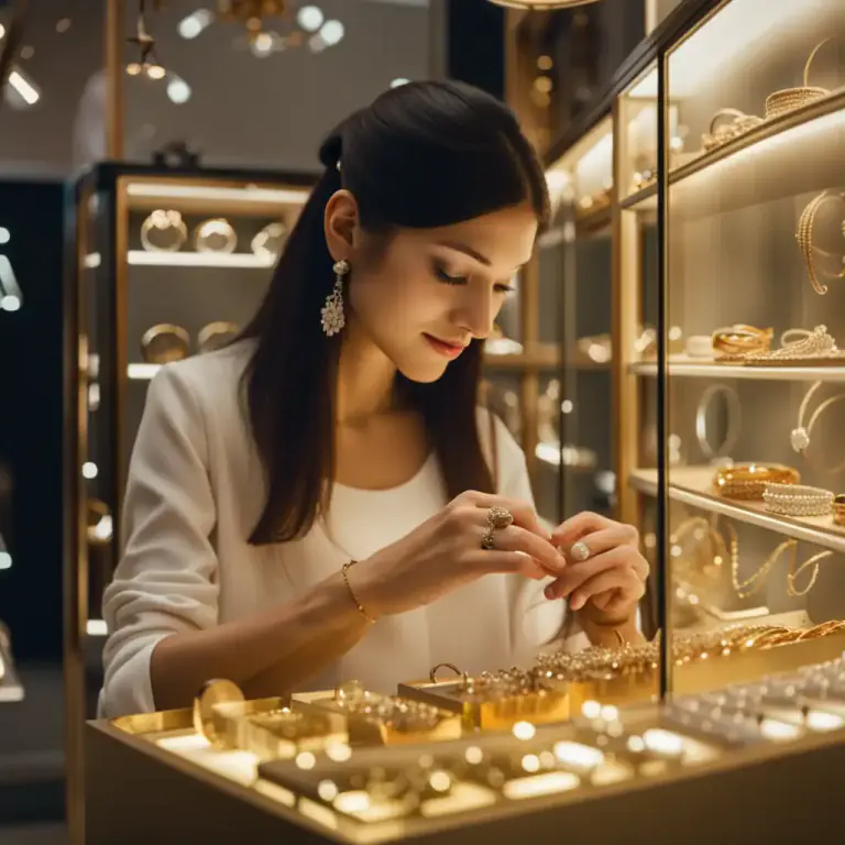 Visual representation of "goldsmith" - A business or shop where gold and other precious items are sold or made.