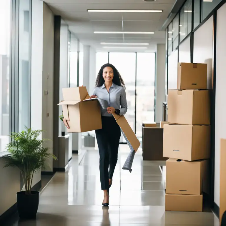 Visual representation of "trade up" - In business, to progress to a job at a higher level or a more responsible position in a company.