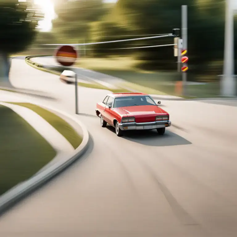 Visual representation of "pull back" - in a vehicle, to slow down or stop