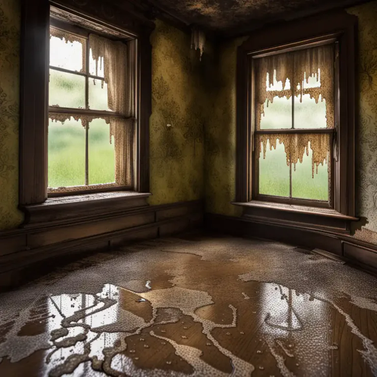 Visual representation of "damp" - Moisture, humidity