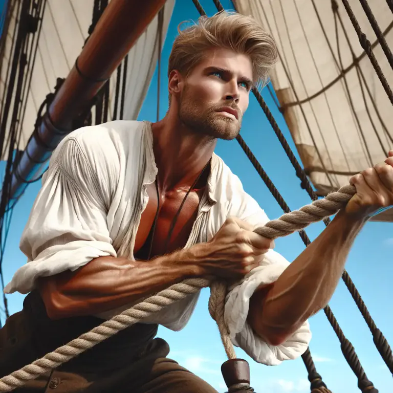 Visual representation of "lanyard" - A short rope used on ships for fastening something or for pulling something.