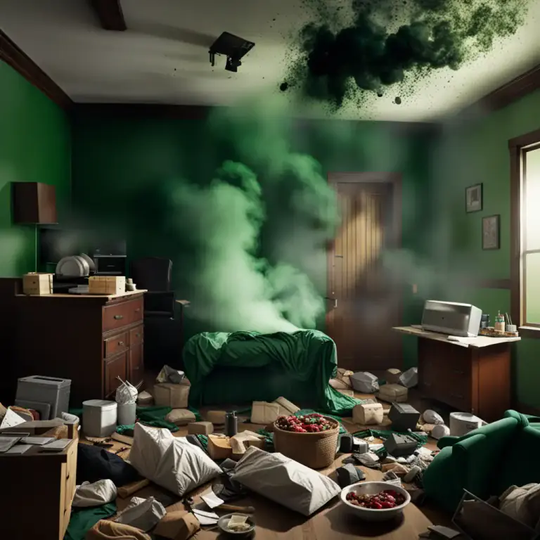 Visual representation of "stink" - A strong unpleasant smell
