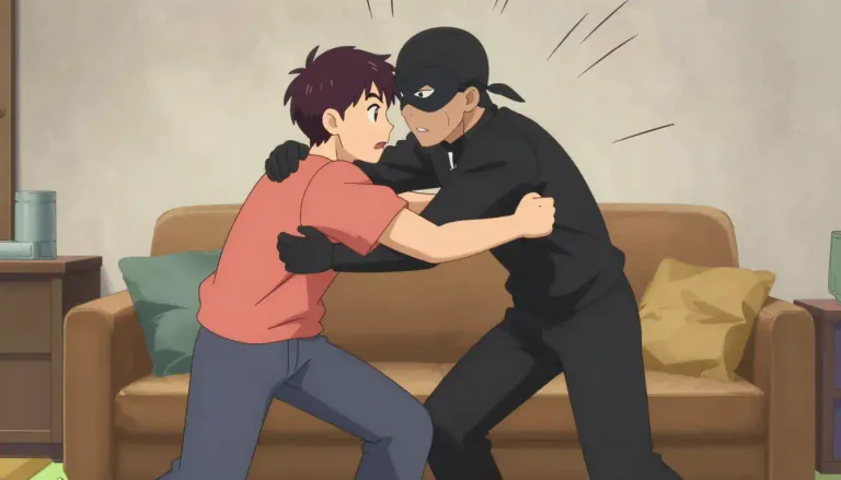Visual representation of "grapple" - To struggle or fight with someone or something