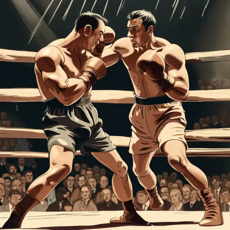 Visual representation of "beat down" - To defeat someone thoroughly in a fight or competition.